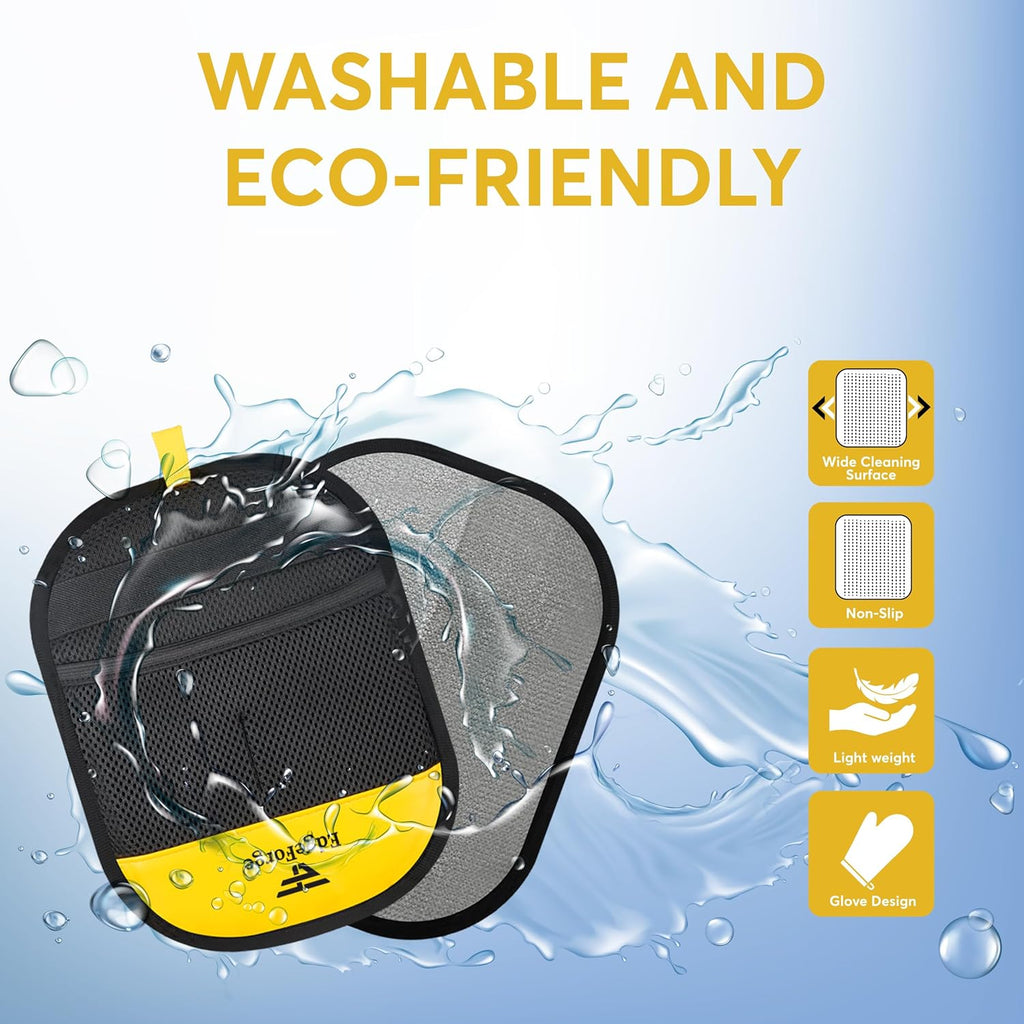 EdgeForge electrostatic lint remover mitt cleaning pet hair from car seats
