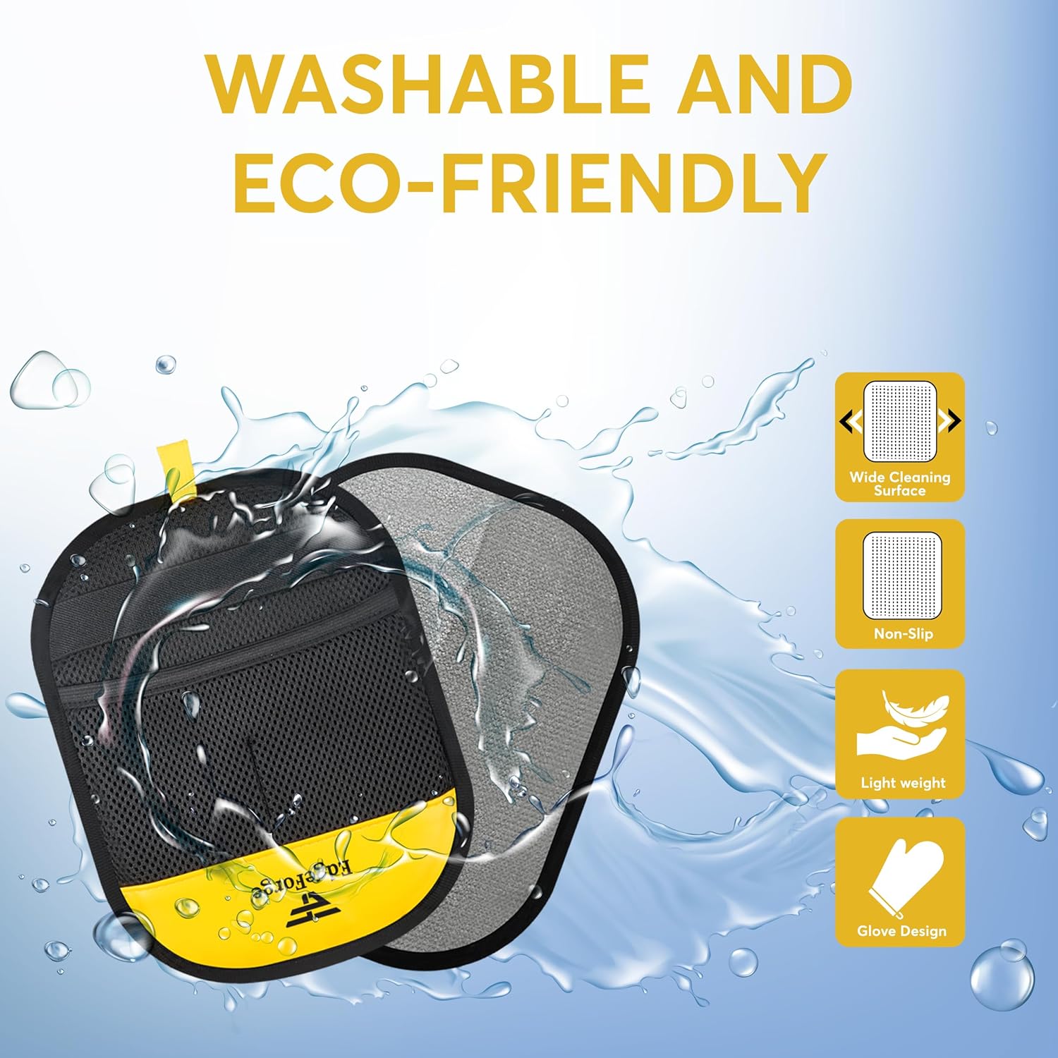 EdgeForge electrostatic lint remover mitt cleaning pet hair from car seats
