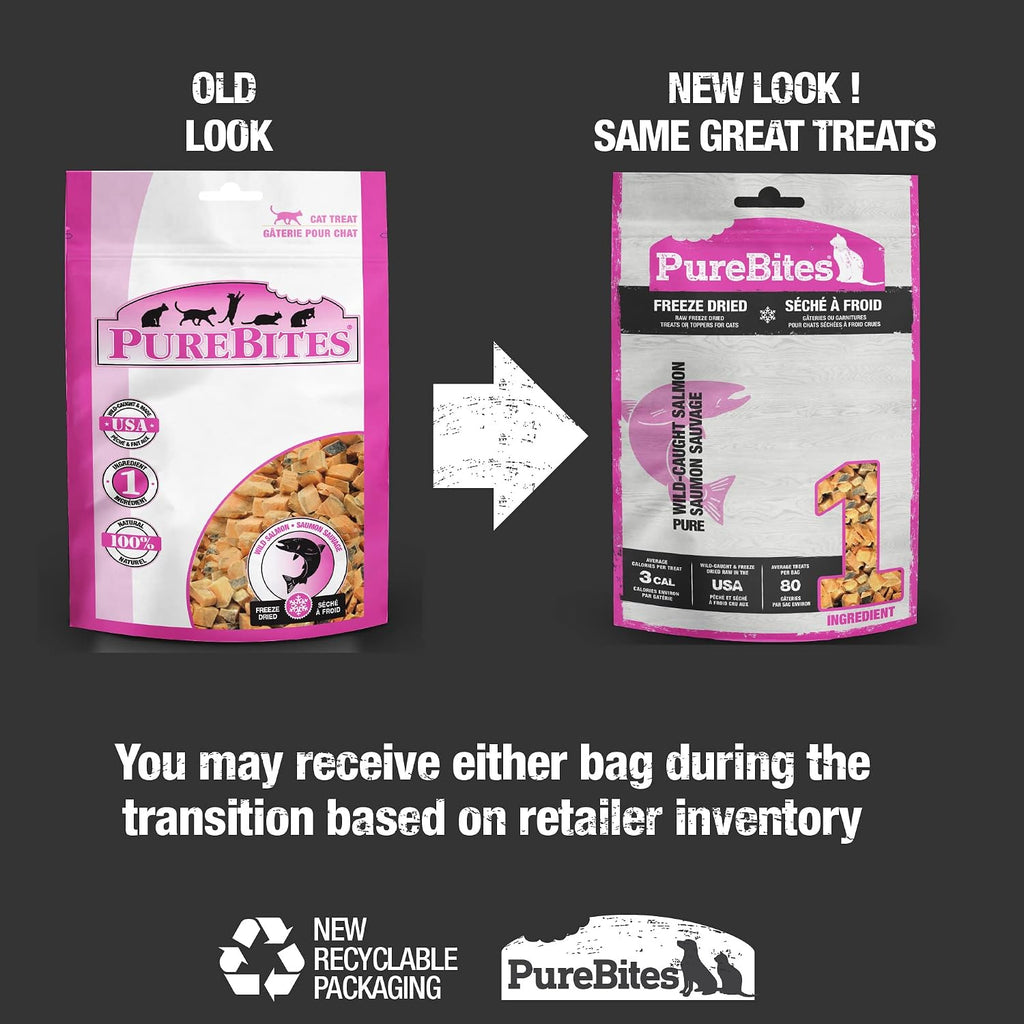 PureBites single ingredient cat treats bag side profile