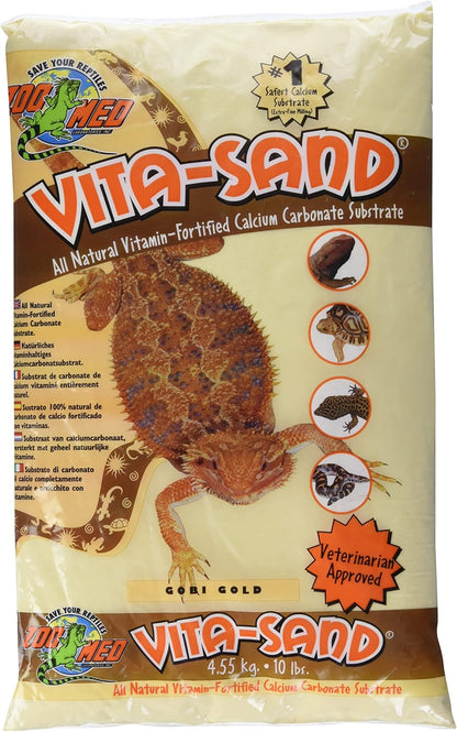 Zoo Med Vita-Sand Gobi Gold 10 Pound bag front view