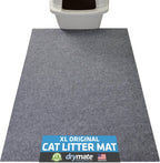 Drymate Cat Litter Box Mat, Litter Trapping Mat, Waterproof, Urine-Proof, Absorbent, Machine Washable, Soft on Paws, Contains Mess, Protects Floors, Kitten Supplies, Dark Grey, 28x36 XL - Image 10