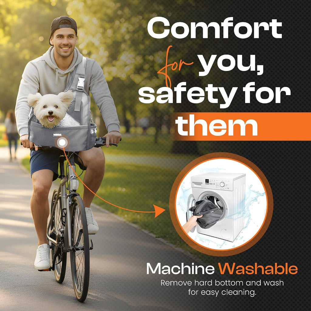 Safety buckle detail on Mokaru dog carrier