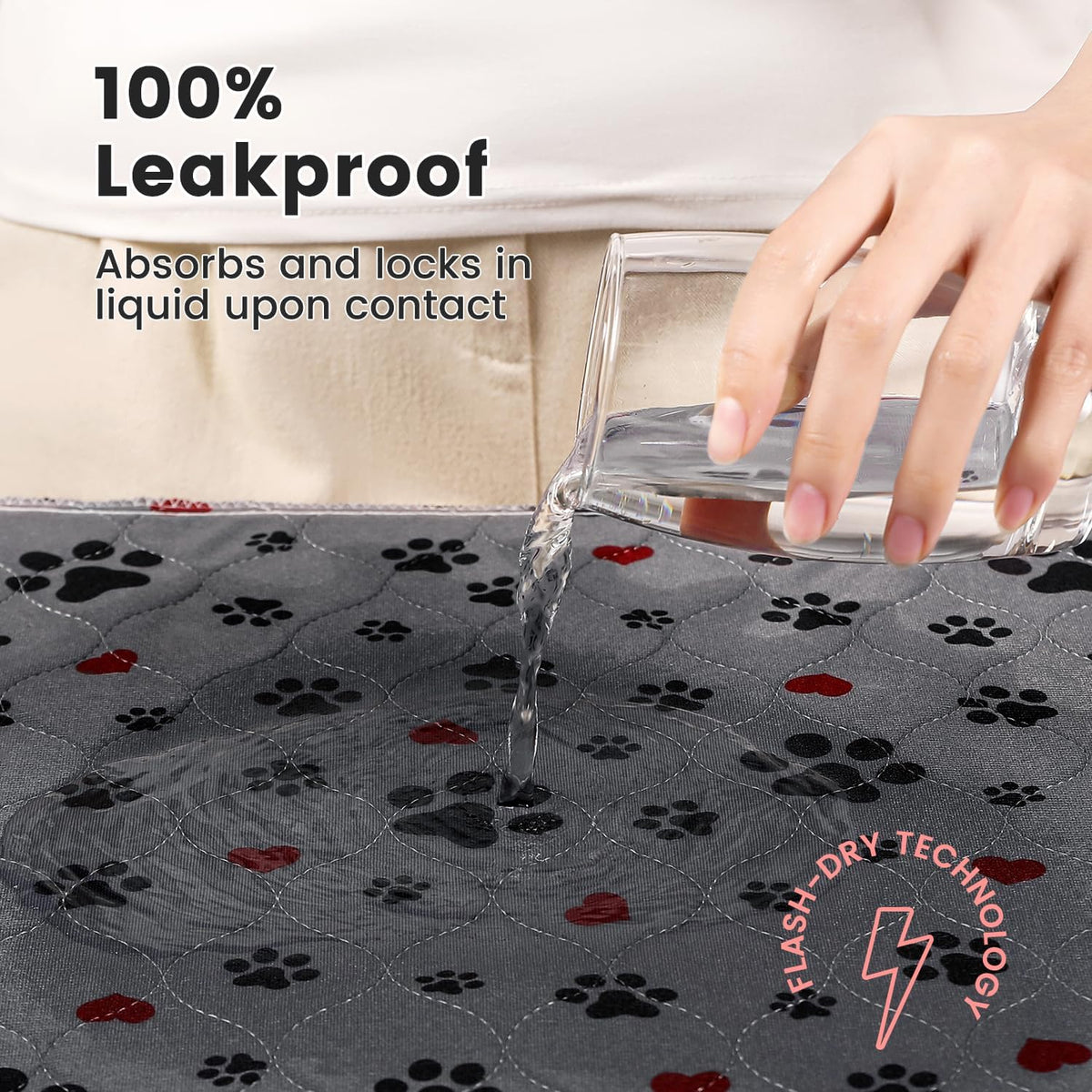 Eswin waterproof dog pee pad non-slip backing detail