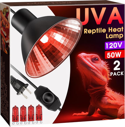 Briignite Reptile Heat Lamp 50W G9 Halogen Heat Bulb & Dome Reptile Light Fixture, Aluminum Reflector, UVA Basking Light for Reptiles, Dimmable Heat Lamp for Chicken Turtle Snake Gecko Lizard - Image 10