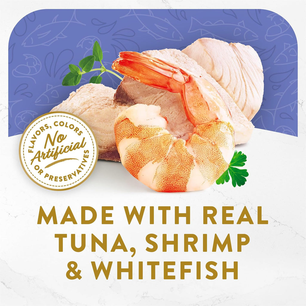 Fancy Feast classic seafood trio cat treat pouch
