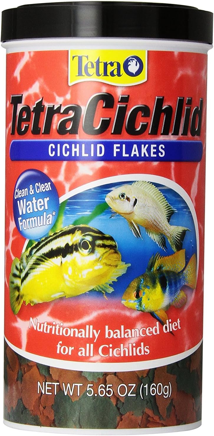 Tetra TetraCichlid Cichlid Flakes fish food 5.65 Ounce front container view