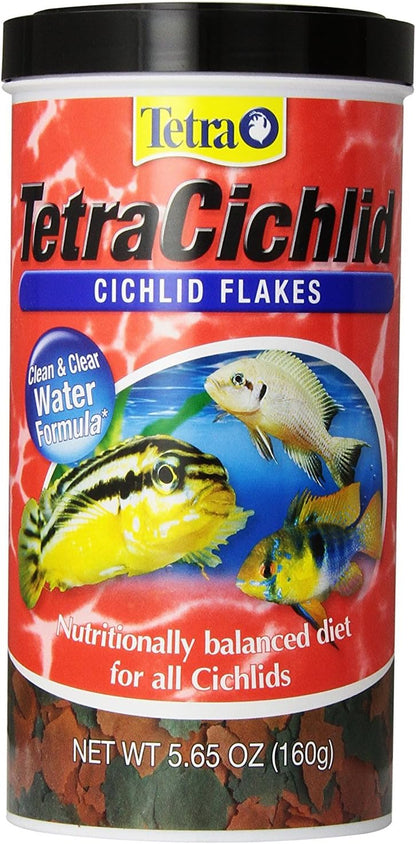 Tetra TetraCichlid Cichlid Flakes fish food 5.65 Ounce front container view