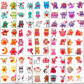 Sellentduct 180 Pieces Valentine's Day kids temporary tattoos front packaging view.