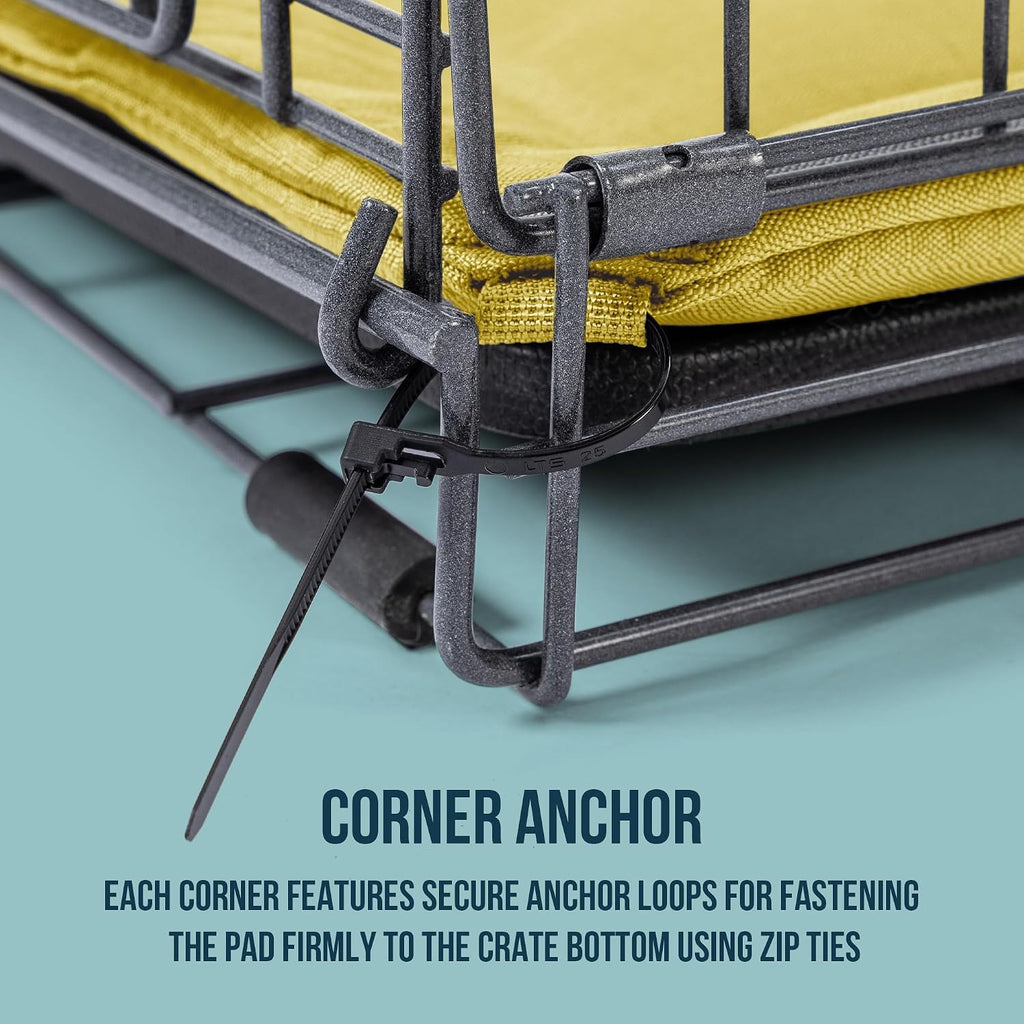 Pelzin dog crate pad inside a 30 inch medium dog kennel