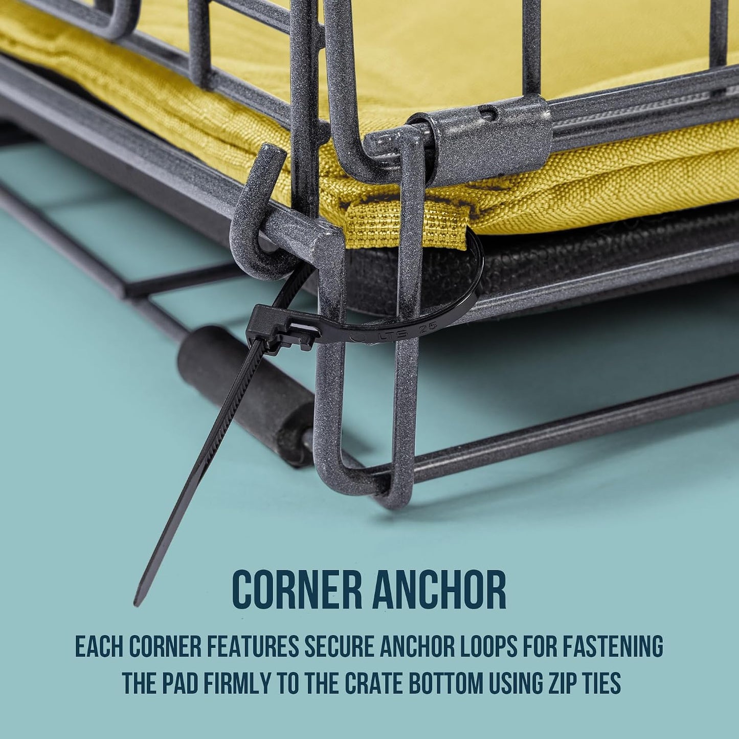 Pelzin dog crate pad inside a 30 inch medium dog kennel