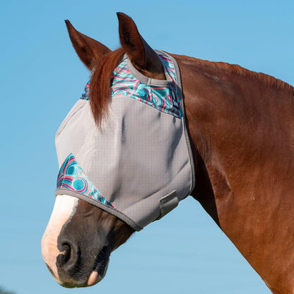 Cashel Crusader Standard Fly Mask No Ears or Nose,Gray,Horse - Image 15