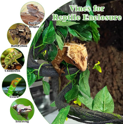 Vcepjh reptile vine accessories for gecko and lizard habitat