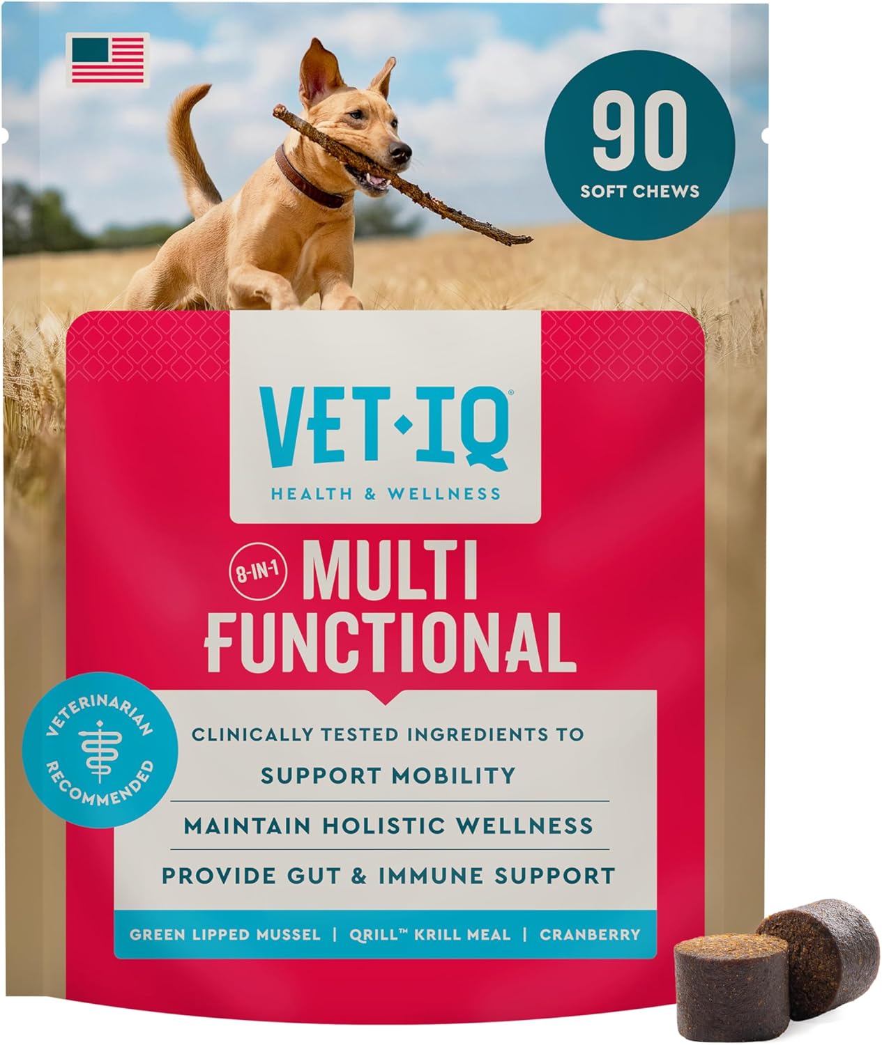 VetIQ Multivitamin Supplement for Dogs, Supports Active Brain Function, Immune System, and Digestive System, Hickory Smoke Flavored Dog Multivitamin, Made in the USA, 60 Count - Image 10