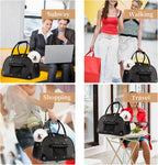 Foldable pet carrier being stored compactly