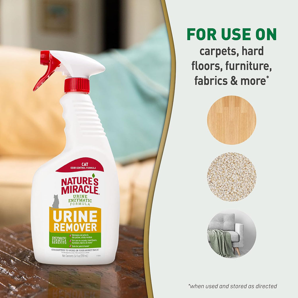 Nature's Miracle pet stain remover safe for furniture fabrics