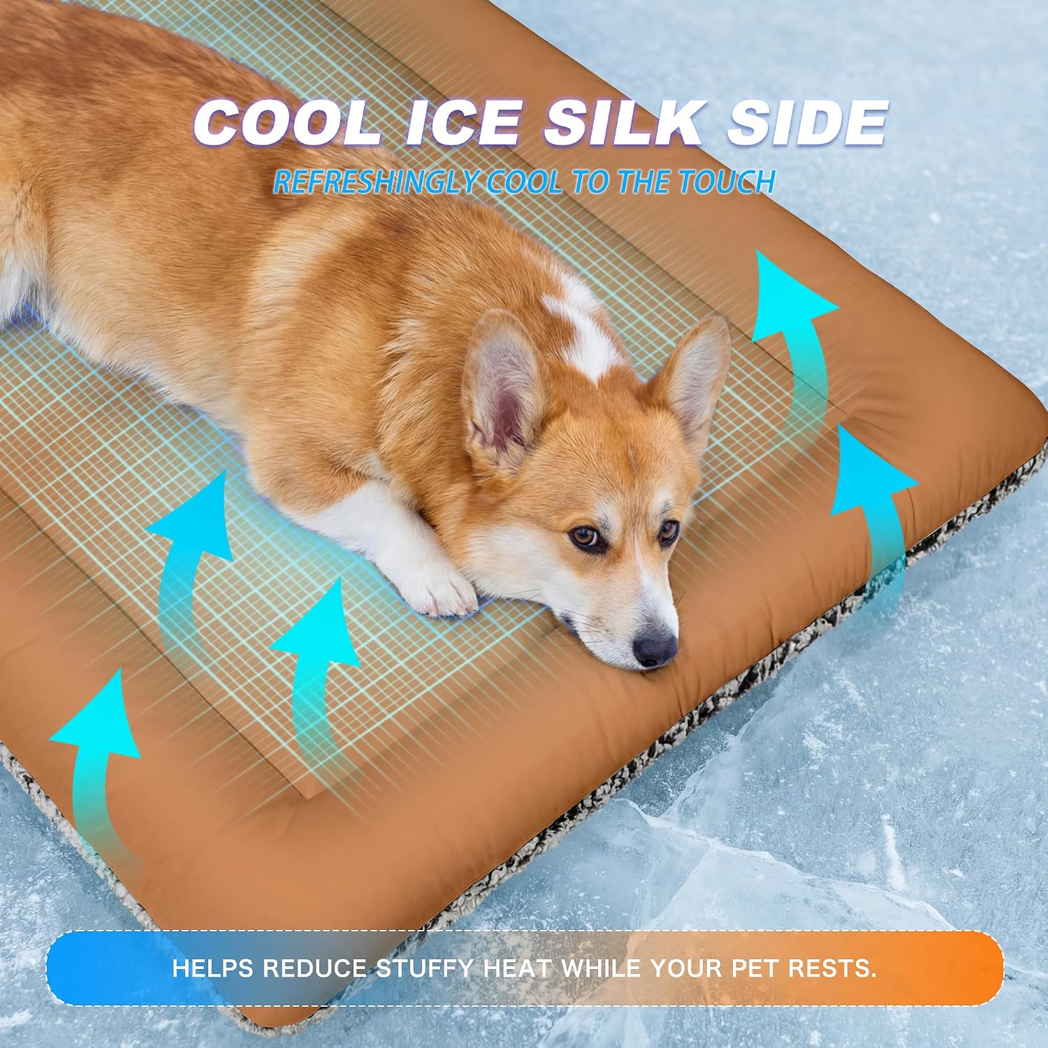 Cooling ice silk side of Wanpeegoo cat and dog mat
