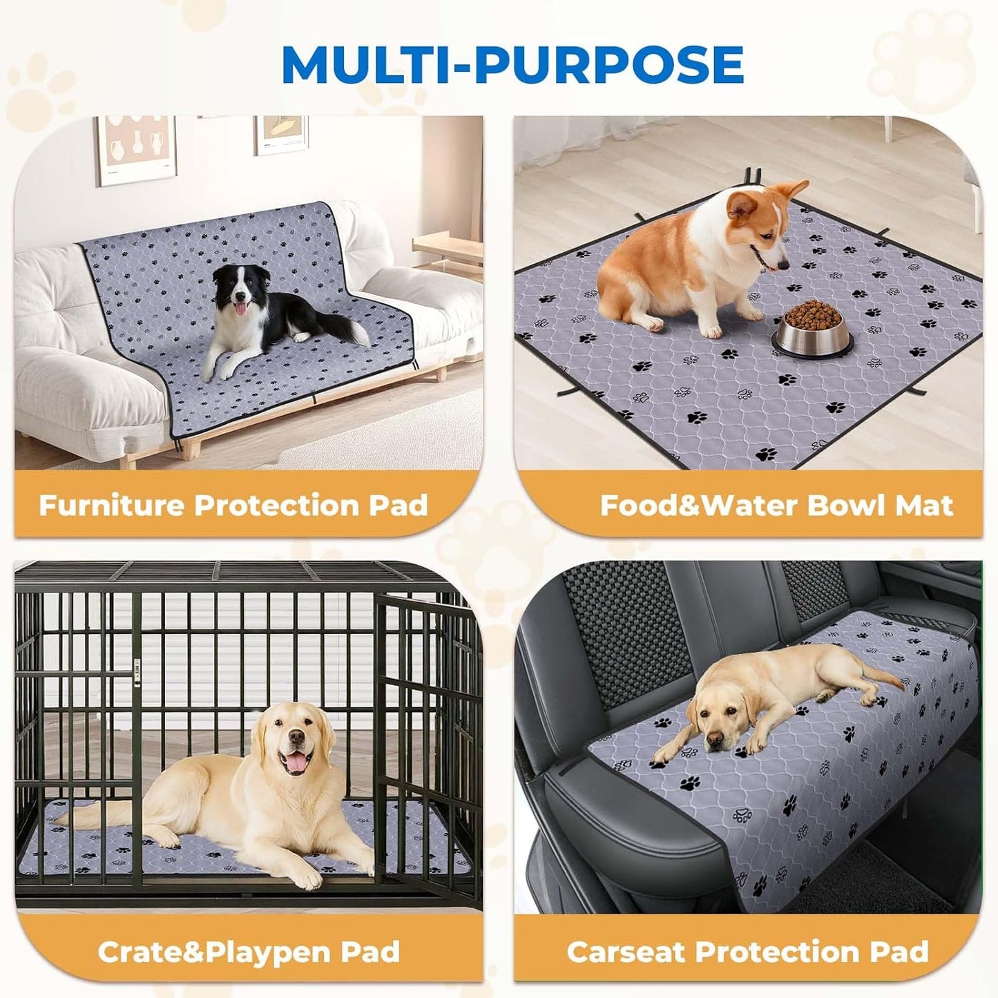Fostanfly leak-proof pee pad on wooden floor