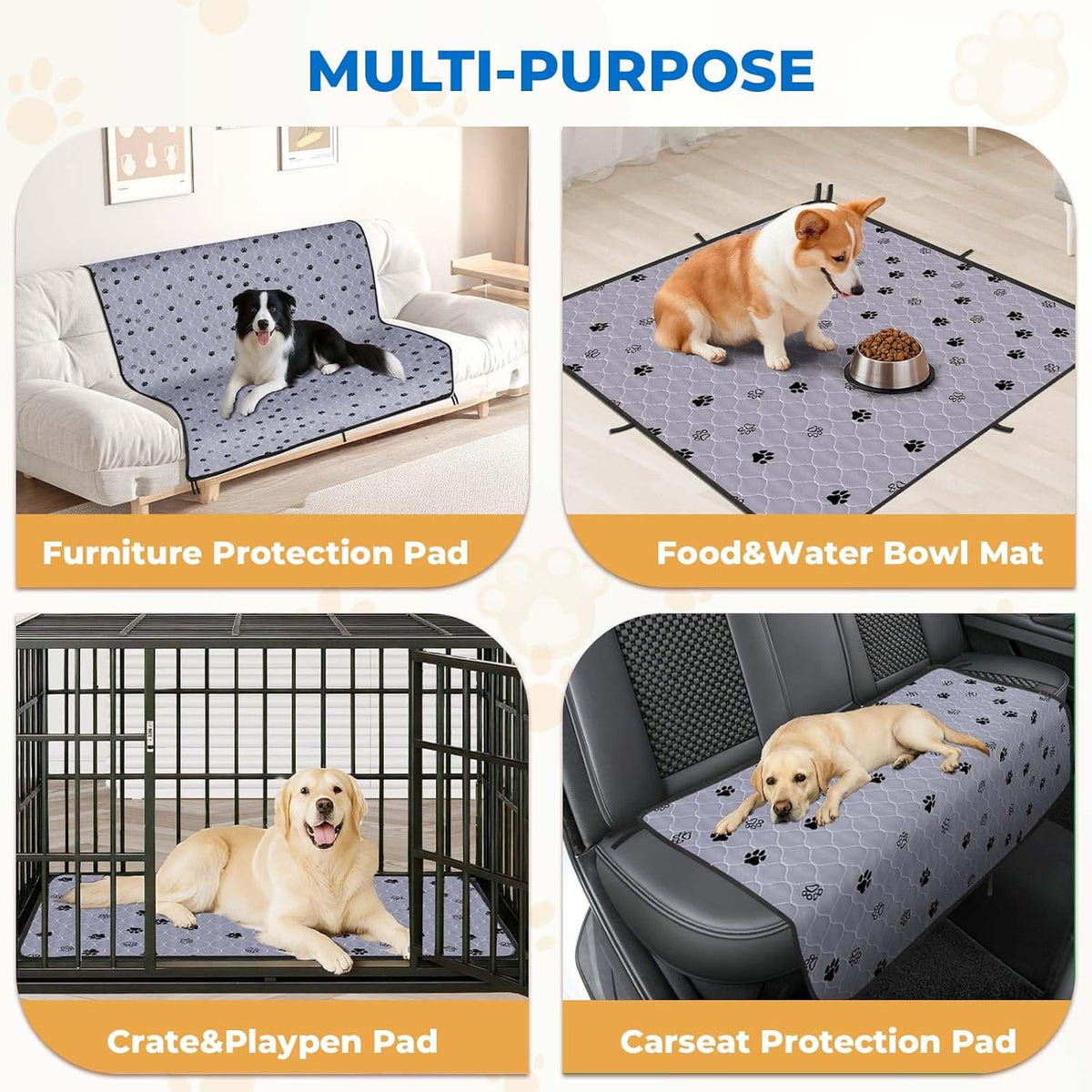 Fostanfly leak-proof pee pad on wooden floor