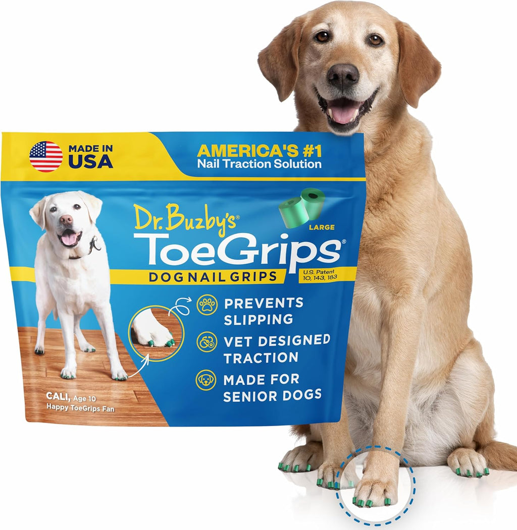 Dr. Buzby's Large ToeGrips for dogs packaging front view