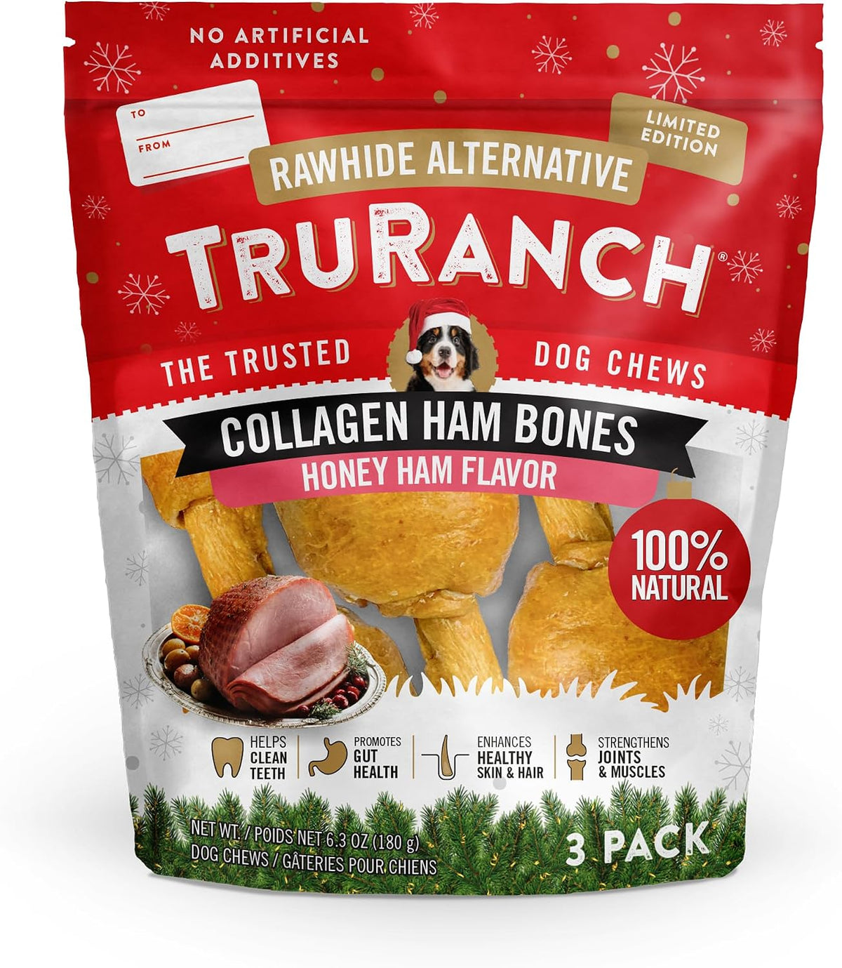 TRURANCH Large Collagen Rolls Roast Beef & Pumpkin Pie, 1 Bag, 8 Count, Holiday Limited Edition, Hydrolyzed Collagen, Rawhide Free, Healthy Limited Ingredients, for Small, Medium and Large Dogs - Image 10
