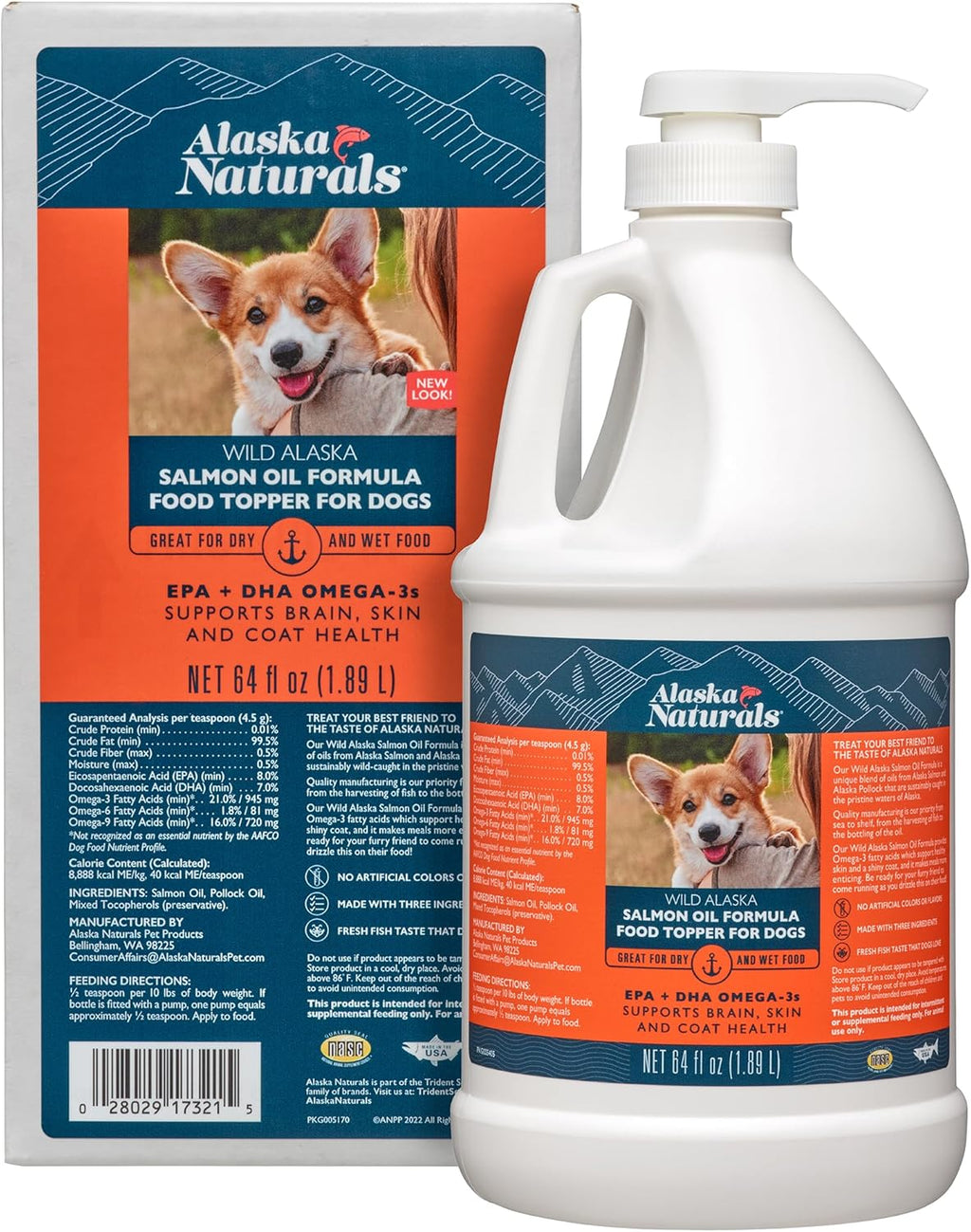 Alaska Naturals Wild Alaskan Salmon Fish Oil Supplement for Dogs Skin and Coat with EPA DHA Omega 3 Fatty Acids Liquid Food Topper 32 oz. - Image 11