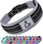 Joytale Dog Collar for Large Dogs, Neoprene Padded and Adjustable, Reflective Wide Heavy Duty Pet Collars with Durable Metal Belt Buckle for Walking, Hotpink, L - Image 12