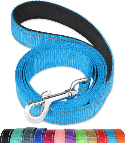 FunTags 6FT Red Reflective Dog Leash for Large & Medium Dogs Walking, Soft Padded Handle Comfortable Grip, Heavy Duty Nylon, Reflective for Night Walking, 1in Wide - Image 12