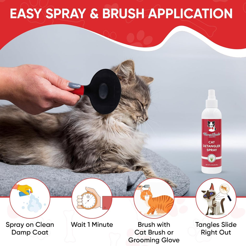 Alcohol free and paraben free cat fur detangler