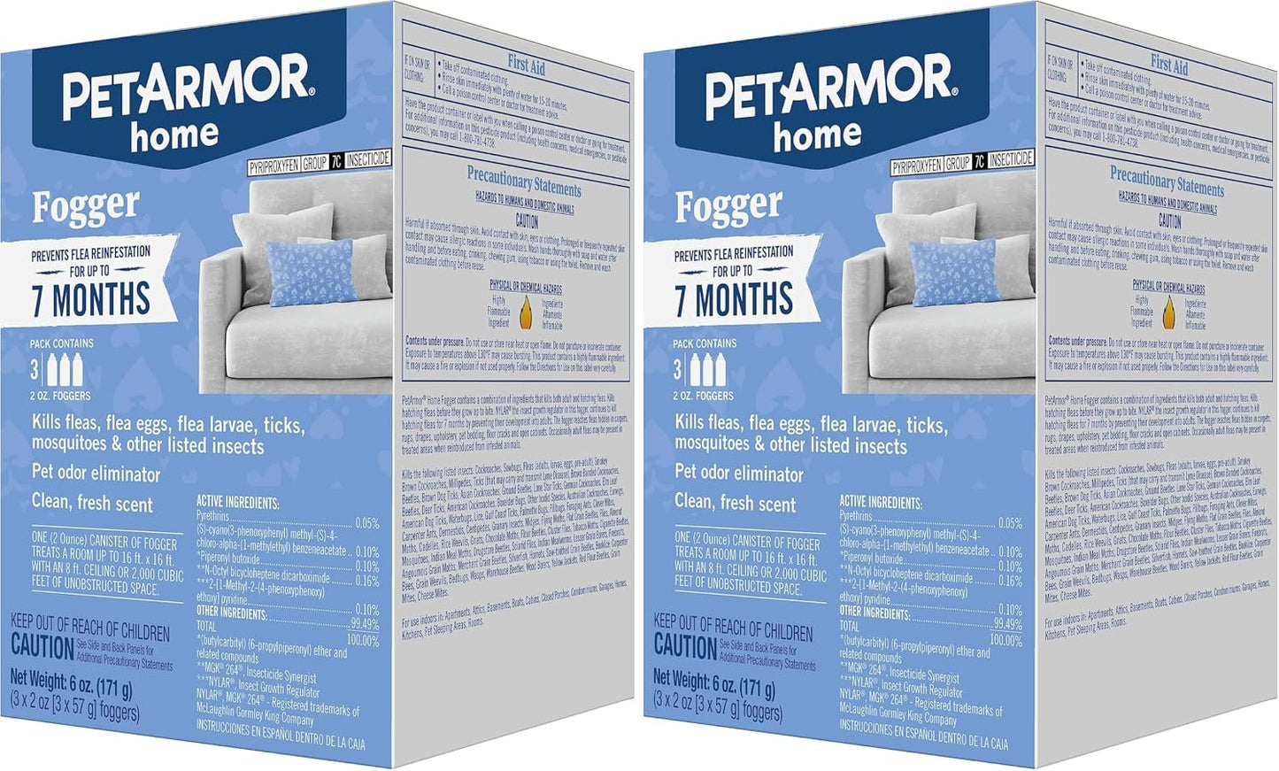 Back view of PetArmor Yard Spray instructions