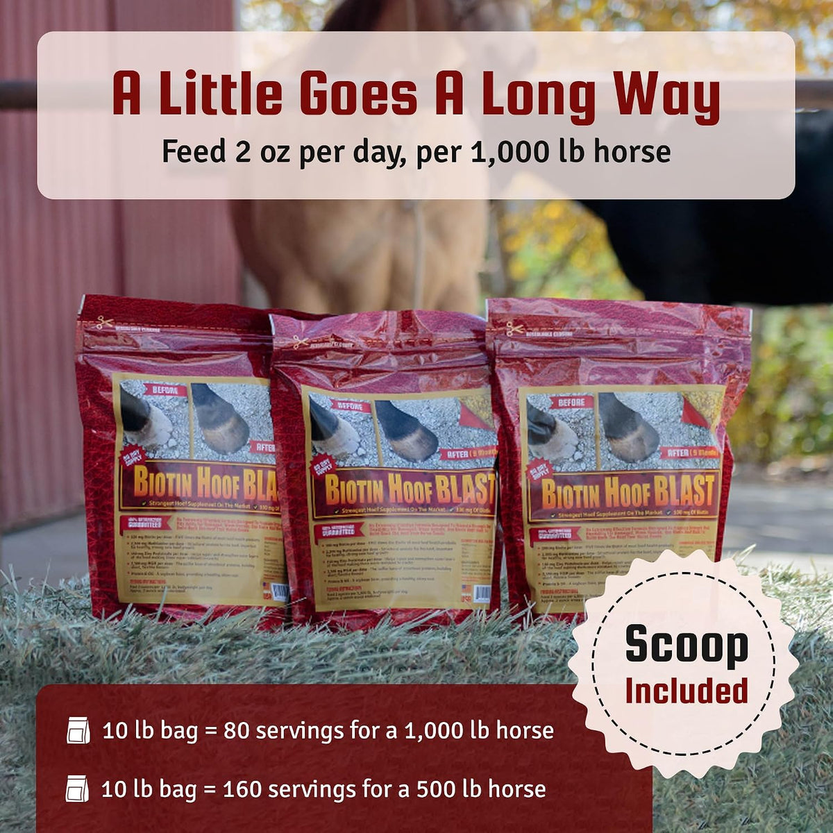 Horse Guard concentrated equine hoof strengthener package back view