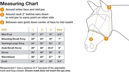 Side profile of Cashel horse fly mask showing ear coverage