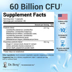 Dr. Berg Probiotic Supplement capsule count and potency label details