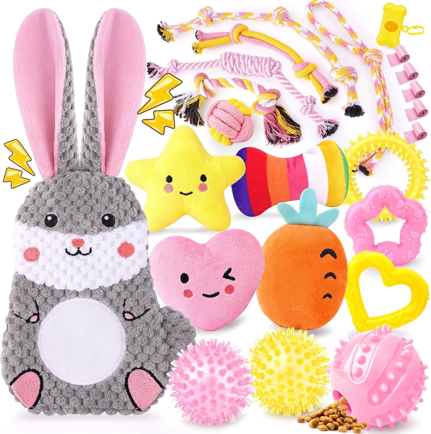 Zeaxuie puppy teething toy bundle assorted variety