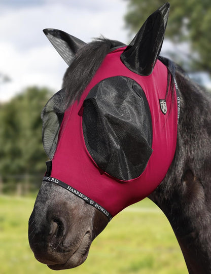 Harrison Howard breathable horse mask back view