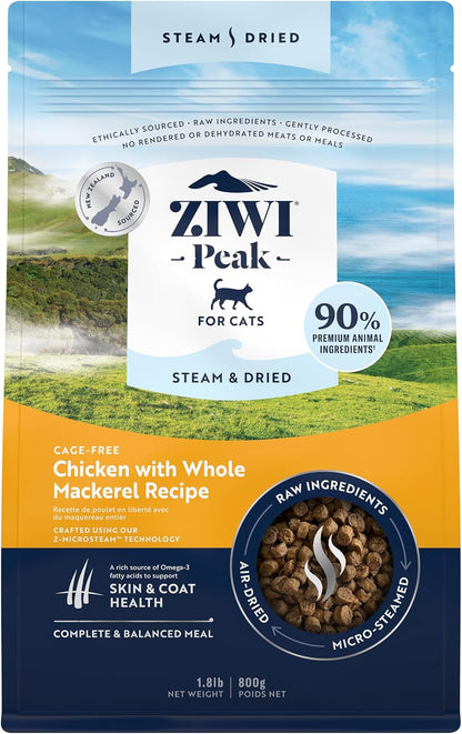 ZIWI Peak Steam & Dried Cat Food - Wild South Pacific Fish - High Protein, Skin & Coat Health, Low Carb, for All Life Stages (28.8oz) - Image 12