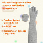 NCXFTP bite proof cat gloves material detail showing aramid fiber layer