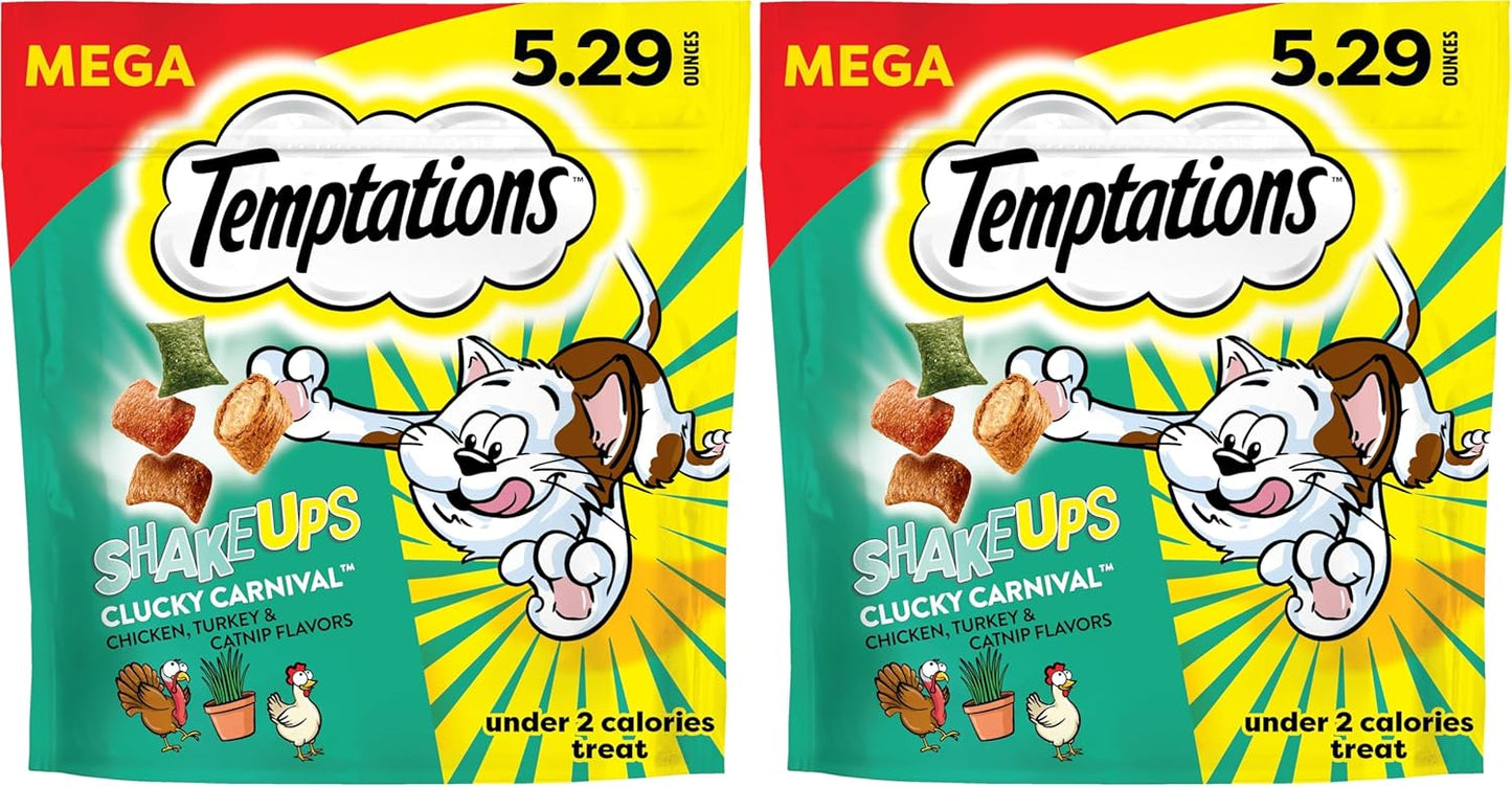 Temptations Cat Treat ShakeUps, Crunchy and Soft Cat Treats, Clucky Carnival, 5.29 oz. Pouch - Image 12