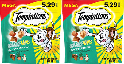 Temptations Cat Treat ShakeUps, Crunchy and Soft Cat Treats, Clucky Carnival, 5.29 oz. Pouch - Image 12