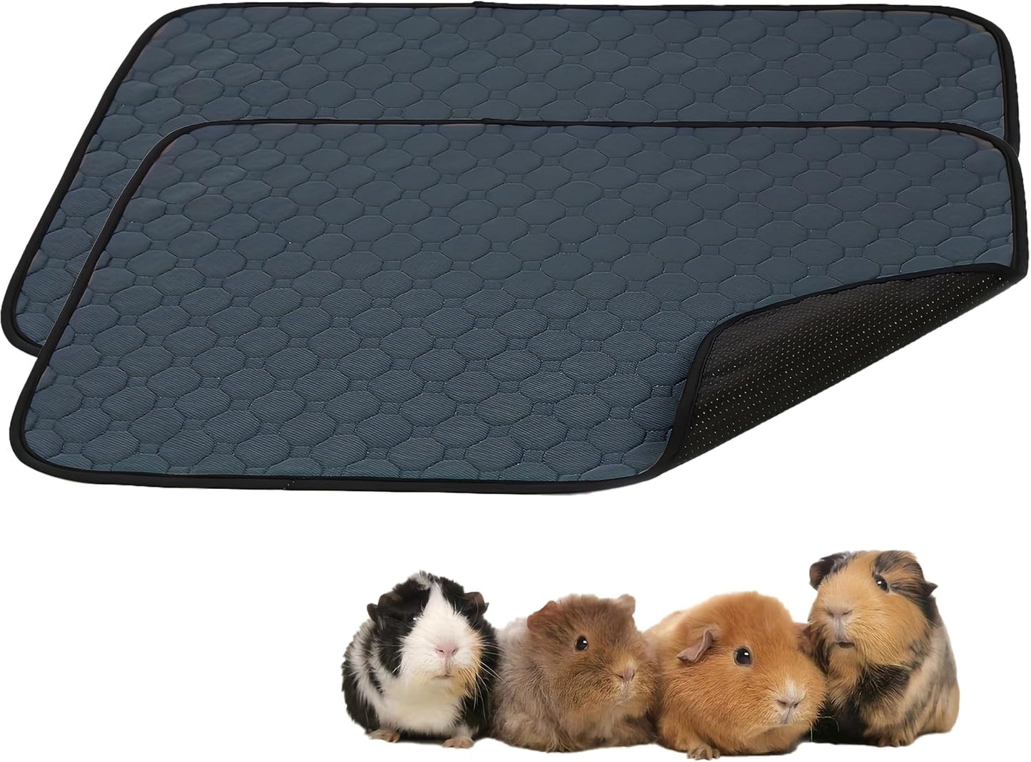 2 pcs Guinea Pig Cage Liners - Washable Guinea Pig Pee Pads, Waterproof Reusable & Anti Slip Guinea Pig Bedding Fast and Super Absorbent Pee Pad for Small Animals Rabbit Hamster Rat - Image 11