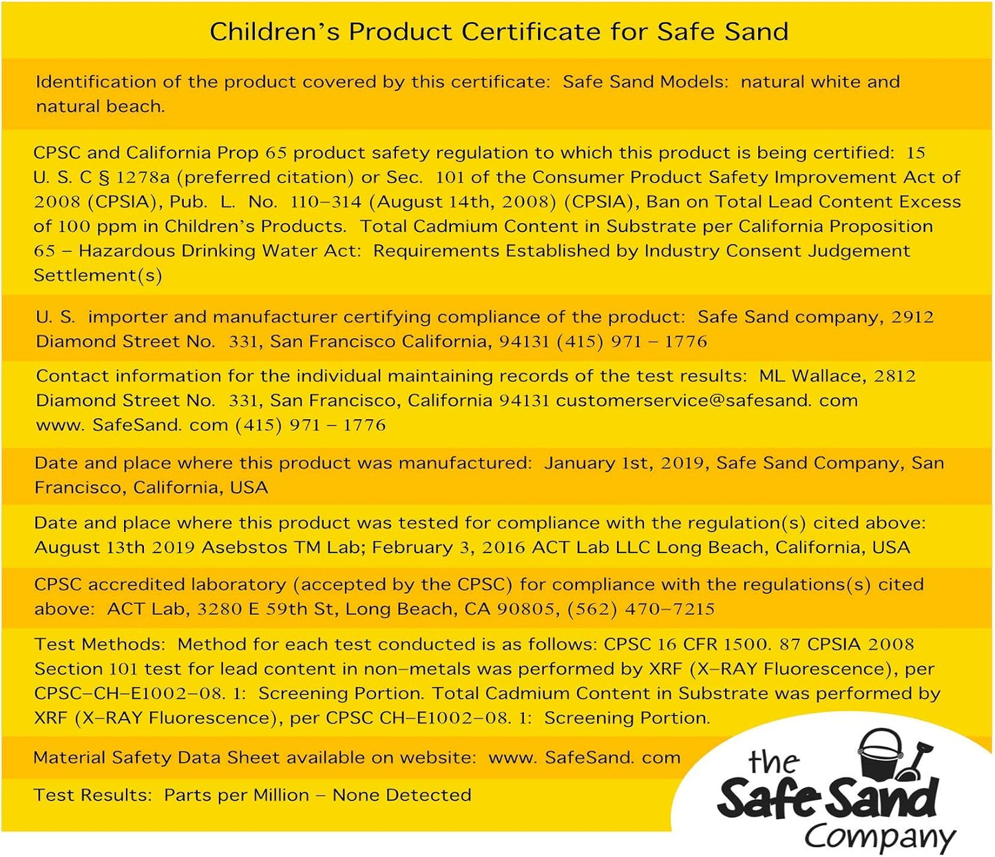 Fine texture detail of silica free safety tested play sand for kids