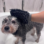 Durable and washable microfiber pet towel for quick-drying dogs and cats.