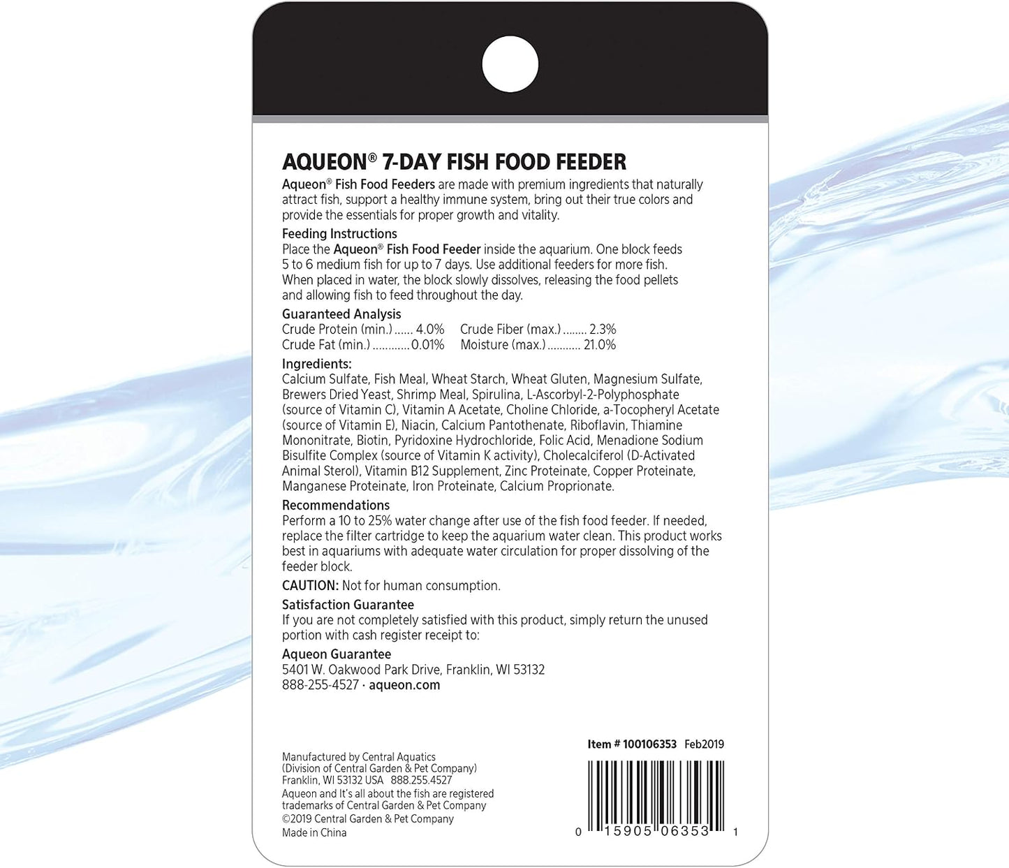 Premium imported USA fish care food block for five to six medium sized fish