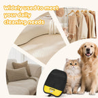 Side profile of Sankell grooming mitt for pets