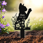 Custom Sleeping Cat Grave Marker Outdoor, Personalized Cat Memorial Grave - Image 14