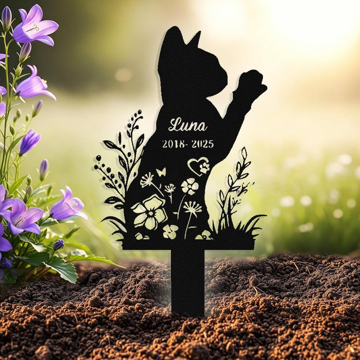 Custom Sleeping Cat Grave Marker Outdoor, Personalized Cat Memorial Grave - Image 14