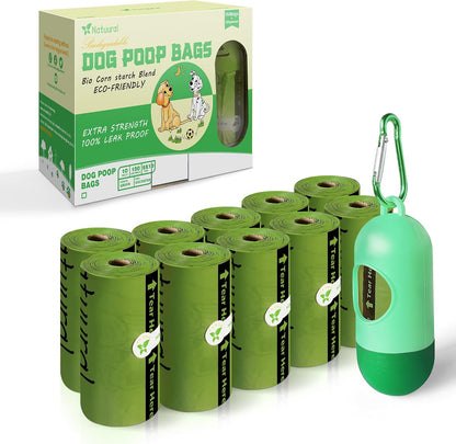 Authentic imported eco conscious puppy poop bags with travel holder