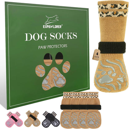 EXPAWLORER Dog Socks for Hot Pavement to Prevent Licking Paws, Non-Slip Dog Grippy Booties Shoes for Hardwood Floors, Traction Control Boots & Paw Protectors for Small Medium Large Senior Dogs BlackXL - Image 10