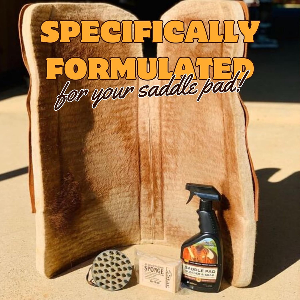 Biodegradable leather tack and saddle cleaner spray bottle