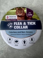 Detailed product label of Foodie Puppies cat flea collar