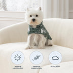 Berkshire Blanket Peanuts dog jacket inner lining detailing the plush thermal microfleece texture